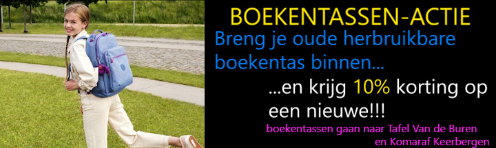 Boekentassenactie: Breng je oude boekentas binnen en krijg 10% korting op een nieuwe